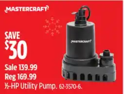 Canadian Tire Mastercraft 1⁄2-HP Utility Pump offer