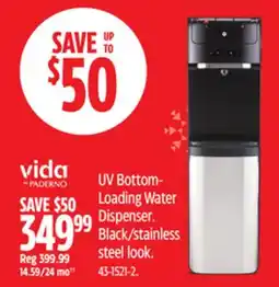 Canadian Tire UV Bottom- Loading Water Dispenser. Black/stainless steel look offer