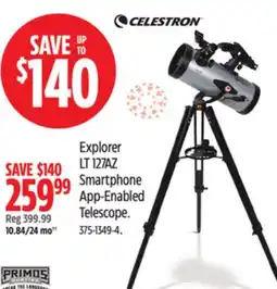 Canadian Tire Explorer LT 127AZ Smartphone App-Enabled Telescope offer
