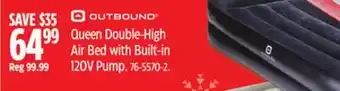 Canadian Tire Queen Double-High Air Bed with Built-in 120V Pump offer