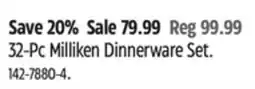 Canadian Tire 32-Pc Milliken Dinnerware Set offer