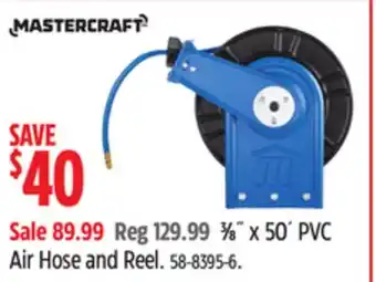 Canadian Tire Mastercraft 3⁄8˝ x 50´ PVC Air Hose and Reel offer