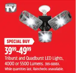Canadian Tire As Seen On TV Triburst and Quadburst LED Lights, 4000 or 5500 Lumens offer