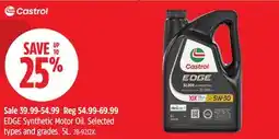Canadian Tire Castrol EDGE Synthetic Motor Oil offer