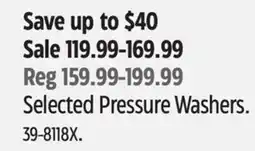 Canadian Tire SIMONIZ Selected Pressure Washers offer