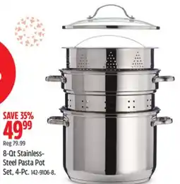 Canadian Tire MASTER Chef 8-Qt Stainless- Steel Pasta Pot Set offer