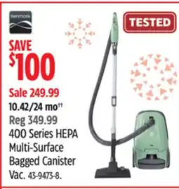 Canadian Tire 400 Series HEPA Multi-Surface Bagged Canister Vac offer