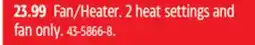 Canadian Tire For Living Fan/Heater offer