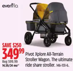 Canadian Tire Pivot Xplore All-Terrain Stroller Wagon.The ultimate ride share stroller offer