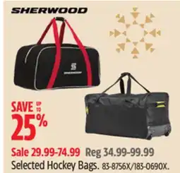 Canadian Tire Sherwood Selected Hockey Bags offer