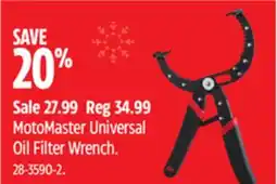 Canadian Tire MotoMaster Universal Oil Filter Wrench offer