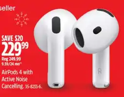 Canadian Tire Apple AirPods 4 with Active Noise Cancelling offer