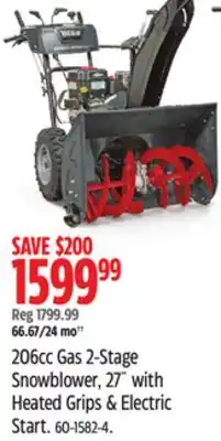 Canadian Tire Snowblower, 27 with Heated Grips & Electric Start offer