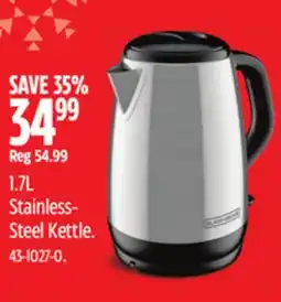 Canadian Tire 1.7L Stainless- Steel Kettle offer