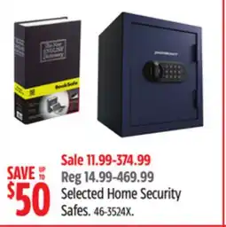 Canadian Tire SentrySafe Selected Home Security Safes offer