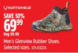 Canadian Tire Huntshield Men's Glenview Rubber Shoes offer