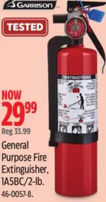 Canadian Tire GARRISON General Purpose Fire Extinguisher, 1A5BC/2-lb offer