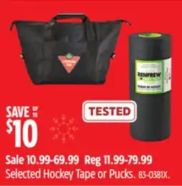 Canadian Tire Renfrew Selected Hockey Tape or Pucks offer