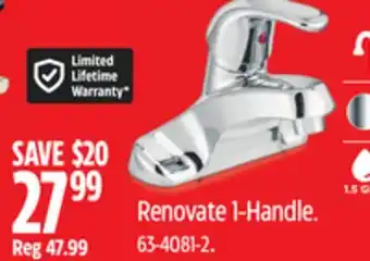 Canadian Tire Renovate 1-Handle offer