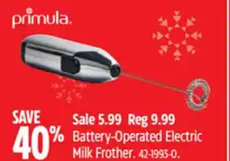Canadian Tire Battery-Operated Electric Milk Frother offer