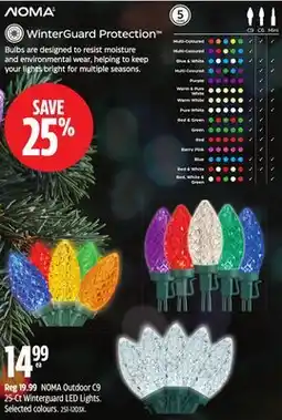 Canadian Tire NOMA Outdoor C9 25-Ct Winterguard LED lights offer