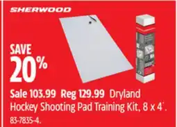 Canadian Tire Sherwood Dryland Hockey Shooting Pad Training Kit offer