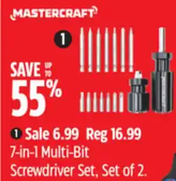 Canadian Tire 7-in-1 Multi-Bit Screwdriver Set, Set of 2 offer