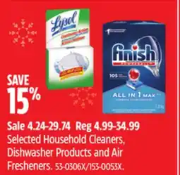 Canadian Tire Selected Household Cleaners, Dishwasher Products and Air Fresheners offer