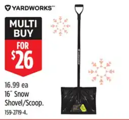 Canadian Tire Yardworks 16˝ Snow Shovel/Scoop offer