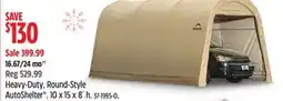 Canadian Tire Heavy-Duty, Round-Style AutoShelter offer