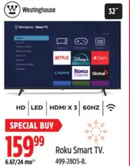 Canadian Tire Westinghouse Roku Smart TV offer