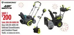Canadian Tire YARDWORKS Selected Snowblowers and Outdoor Power Tools offer