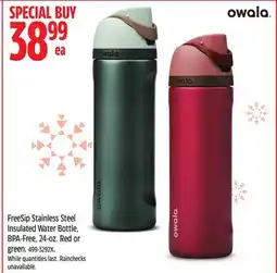 Canadian Tire Owala FreeSip Stainless Steel Insulated Water Bottle, BPA-Free, 24-oz offer