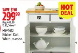 Canadian Tire CANVAS Mayfield Kitchen Cart offer