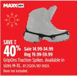 Canadian Tire MaxxDry GripOns Traction Spikes offer