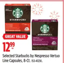 Canadian Tire Selected Starbucks by Nespresso Vertuo Line Capsules, 8-Ct offer