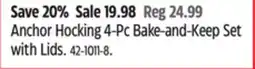 Canadian Tire Anchor Hocking 4-Pc Bake-and-Keep Set with Lids offer