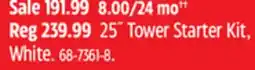 Canadian Tire 25˝ Tower Starter Kit, White offer