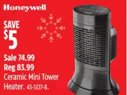 Canadian Tire Honeywell Ceramic Mini Tower Heater offer