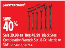 Canadian Tire Mastercraft Combination Wrench Set offer