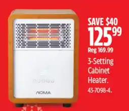 Canadian Tire 3-Setting Cabinet Heater offer