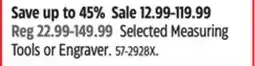 Canadian Tire Mastercraft Selected Measuring Tools or Engraver offer