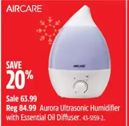 Canadian Tire AIRCARE Aurora Ultrasonic Humidifier with Essential Oil Diffuser offer