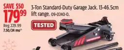 Canadian Tire MotoMaster 3-Ton Standard-Duty Garage Jack offer