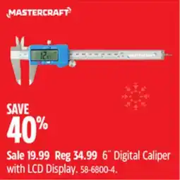 Canadian Tire Mastercraft 6˝ Digital Caliper with LCD Display offer