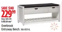 Canadian Tire CANVAS Overbrook Entryway Bench offer