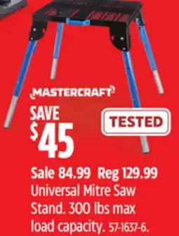 Canadian Tire Mastercraft Universal Mitre Saw Stand offer