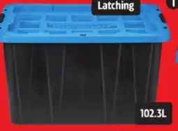 Canadian Tire Mastercraft Heavy-Duty, Easy-Grip Latching Tote, 102.3L offer