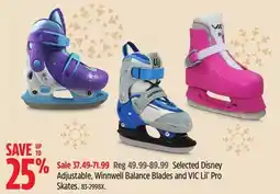 Canadian Tire Selected Disney Adjustable, Winnwell Balance Blades and VIC Lil' Pro Skates offer