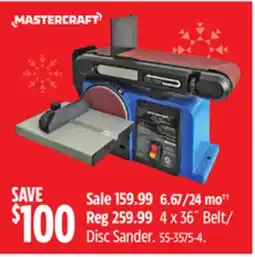 Canadian Tire Mastercraft 4 x 36˝ Belt/ Disc Sander offer